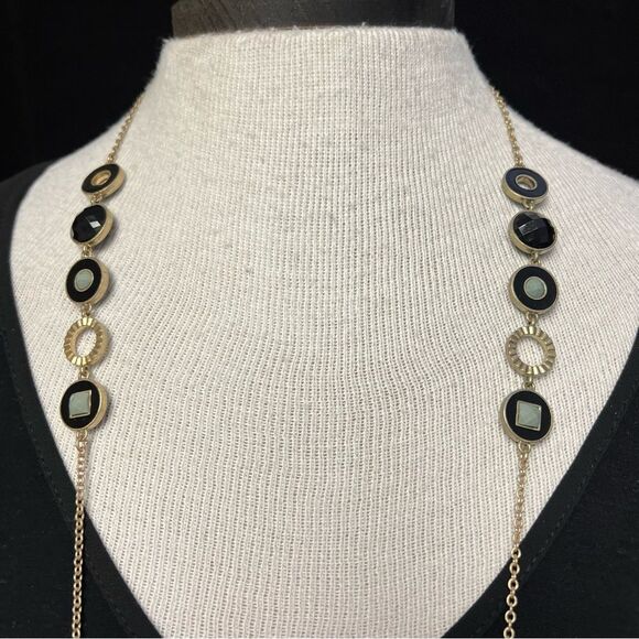 Dapple lia sophia Retired necklace NEW WITH TAG🏷 matte gold/black - Picture 5 of 8